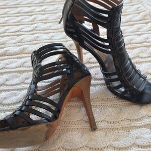 COACH 4" sexy caged leather heels! 7